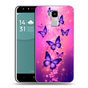Пластиковый чехол на Doogee Y6 с принтом Бабочки Пластиковый чехол на Doogee Y6 с принтом Бабочки