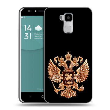 Пластиковый чехол на Doogee Y6 с принтом Герб России золотой Пластиковый чехол на Doogee Y6 с принтом Герб России золотой