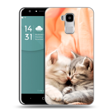 Пластиковый чехол на Doogee Y6 с принтом Котята