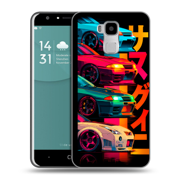 Пластиковый чехол на Doogee Y6 с принтом Гоночные машины Пластиковый чехол на Doogee Y6 с принтом Гоночные машины