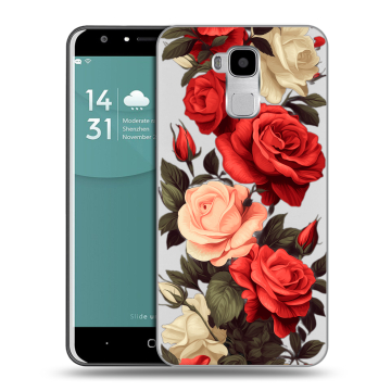 Пластиковый чехол на Doogee Y6 с принтом Розы Пластиковый чехол на Doogee Y6 с принтом Розы