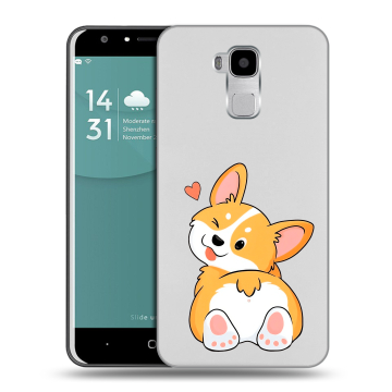 Пластиковый чехол на Doogee Y6 с принтом Корги Пластиковый чехол на Doogee Y6 с принтом Корги