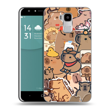 Пластиковый чехол на Doogee Y6 с принтом капибара