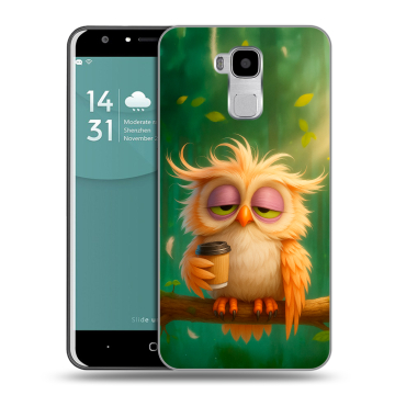 Пластиковый чехол на Doogee Y6 с принтом сова Пластиковый чехол на Doogee Y6 с принтом сова