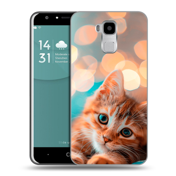 Пластиковый чехол на Doogee Y6 с принтом котик Пластиковый чехол на Doogee Y6 с принтом котик