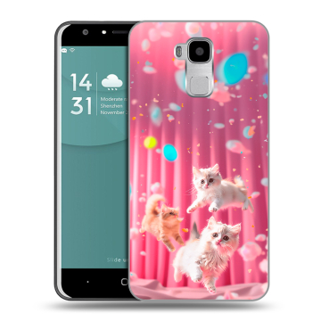 Пластиковый чехол на Doogee Y6 с принтом милые котики