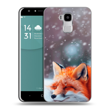 Пластиковый чехол на Doogee Y6 с принтом лиса