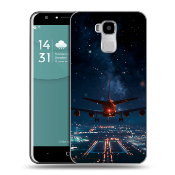 Пластиковый чехол на Doogee Y6 с принтом самолет