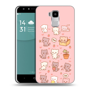 Пластиковый чехол на Doogee Y6 с принтом Hello Kitty Хелоу Кити