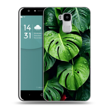 Пластиковый чехол на Doogee Y6 с принтом Листья
