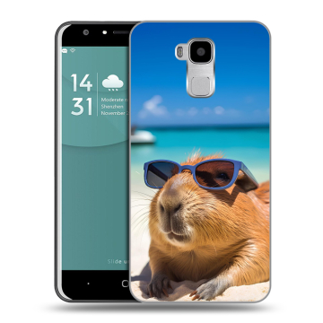 Пластиковый чехол на Doogee Y6 с принтом Капибара Пластиковый чехол на Doogee Y6 с принтом Капибара