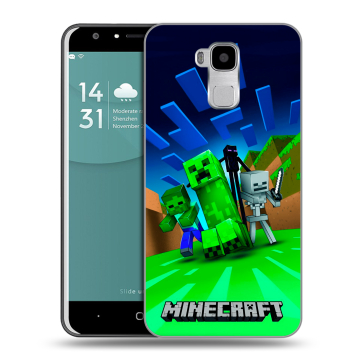 Пластиковый чехол на Doogee Y6 с принтом Майнкрафт Пластиковый чехол на Doogee Y6 с принтом Майнкрафт