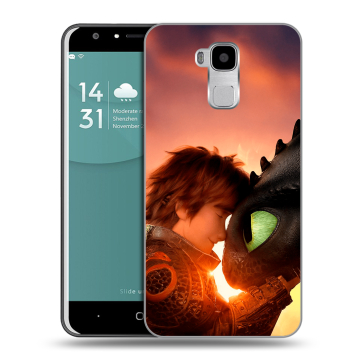 Пластиковый чехол на Doogee Y6 с принтом Как приручить дракона