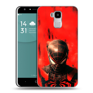 Пластиковый чехол на Doogee Y6 с принтом человек паук spiderman Пластиковый чехол на Doogee Y6 с принтом человек паук spiderman