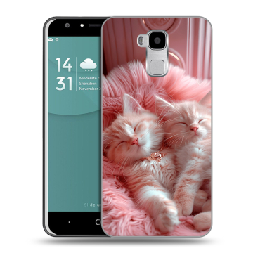 Пластиковый чехол на Doogee Y6 с принтом котята котики Пластиковый чехол на Doogee Y6 с принтом котята котики