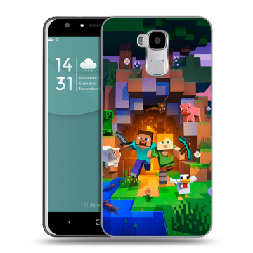 Пластиковый чехол на Doogee Y6 с принтом Майнкрафт Minecraft Пластиковый чехол на Doogee Y6 с принтом Майнкрафт Minecraft