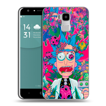 Пластиковый чехол на Doogee Y6 с принтом Рик и Морти Rick Morty Пластиковый чехол на Doogee Y6 с принтом Рик и Морти Rick Morty