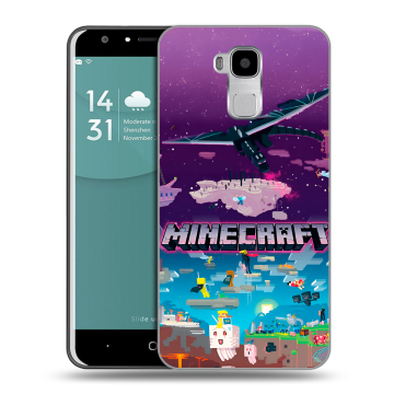 Пластиковый чехол на Doogee Y6 с принтом Майнкрафт Minecraft Пластиковый чехол на Doogee Y6 с принтом Майнкрафт Minecraft