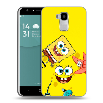 Пластиковый чехол на Doogee Y6 с принтом Спанч боб Спанчбоб