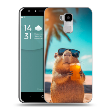 Пластиковый чехол на Doogee Y6 с принтом Капибара Пластиковый чехол на Doogee Y6 с принтом Капибара