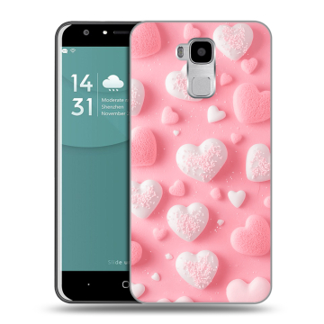 Пластиковый чехол на Doogee Y6 с принтом Сердечки Пластиковый чехол на Doogee Y6 с принтом Сердечки