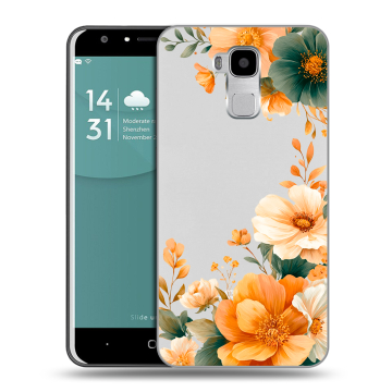 Пластиковый чехол на Doogee Y6 с принтом Цветы принт