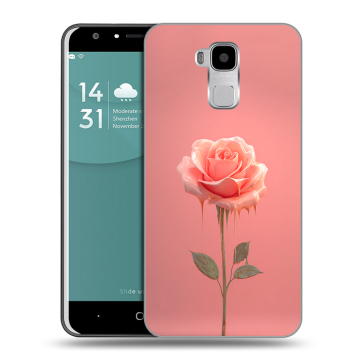 Пластиковый чехол на Doogee Y6 с принтом Розовая роза