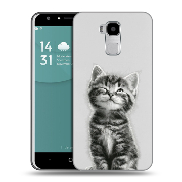 Пластиковый чехол на Doogee Y6 с принтом Котенок