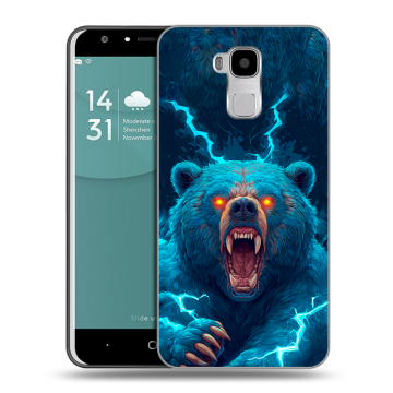Пластиковый чехол на Doogee Y6 с принтом Медведь