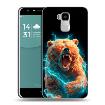 Пластиковый чехол на Doogee Y6 с принтом Медведь