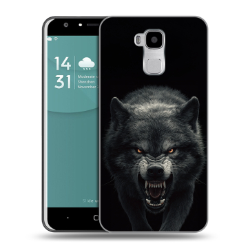 Пластиковый чехол на Doogee Y6 с принтом Волк Пластиковый чехол на Doogee Y6 с принтом Волк