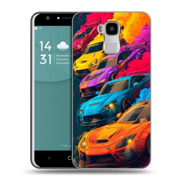 Пластиковый чехол на Doogee Y6 с принтом Тачки