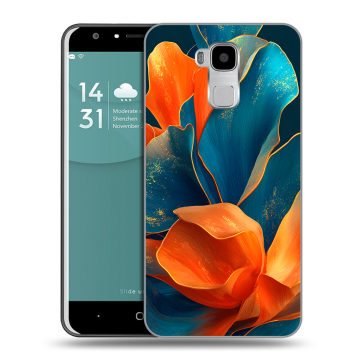 Пластиковый чехол на Doogee Y6 с принтом Цветы