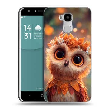 Пластиковый чехол на Doogee Y6 с принтом Милая сова