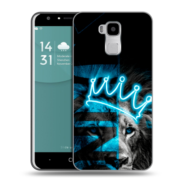 Пластиковый чехол на Doogee Y6 с принтом Король лев