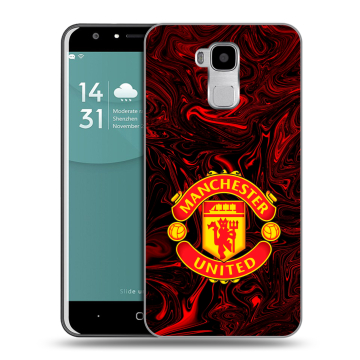 Пластиковый чехол на Doogee Y6 с принтом Manchester United
