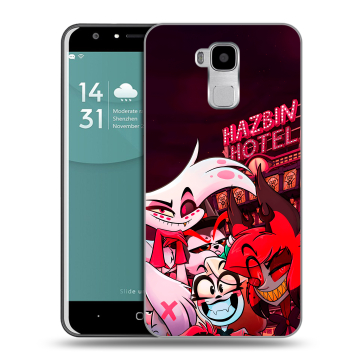 Пластиковый чехол на Doogee Y6 с принтом Hazbin Hotel Отель Хазбин