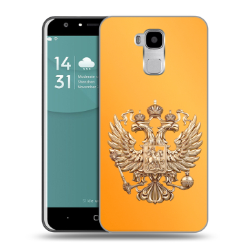 Пластиковый чехол на Doogee Y6 с принтом Герб Флаг России