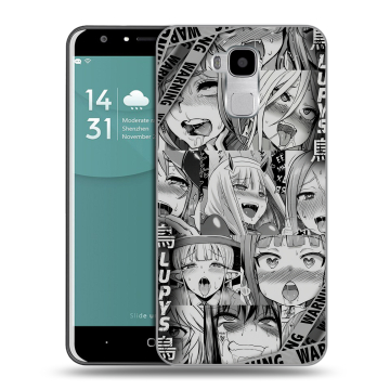 Пластиковый чехол на Doogee Y6 с принтом Ahegao Ахегао Аниме