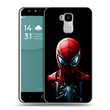Пластиковый чехол на Doogee Y6 с принтом Spiderman Человек паук Пластиковый чехол на Doogee Y6 с принтом Spiderman Человек паук