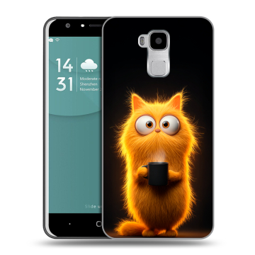 Пластиковый чехол на Doogee Y6 с принтом Смешной кот Пластиковый чехол на Doogee Y6 с принтом Смешной кот