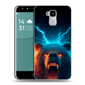 Пластиковый чехол на Doogee Y6 с принтом Медведь