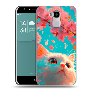 Пластиковый чехол на Doogee Y6 с принтом Красивый кот
