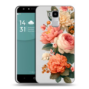 Пластиковый чехол на Doogee Y6 с принтом цветы