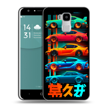 Пластиковый чехол на Doogee Y6 с принтом машины тачки