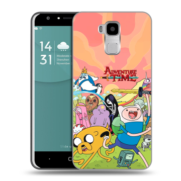 Пластиковый чехол на Doogee Y6 с принтом Adventure time Время приключений