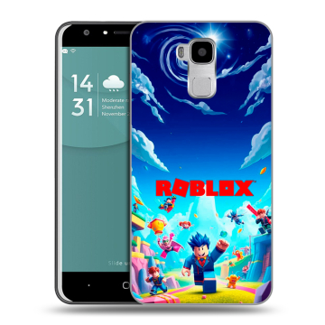 Пластиковый чехол на Doogee Y6 с принтом Roblox Роблокс