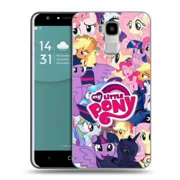 Пластиковый чехол на Doogee Y6 с принтом My little pony Дружба чудо