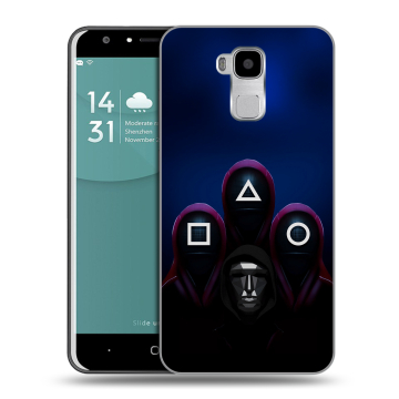 Пластиковый чехол на Doogee Y6 с принтом Игра Кальмара