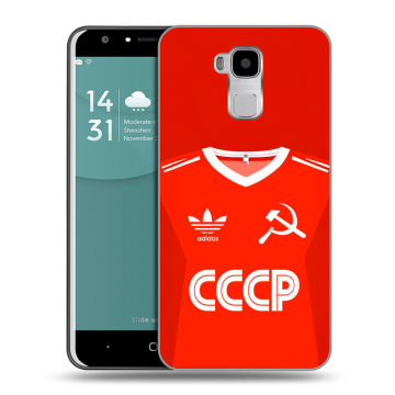Пластиковый чехол на Doogee Y6 с принтом Флаг Герб СССР